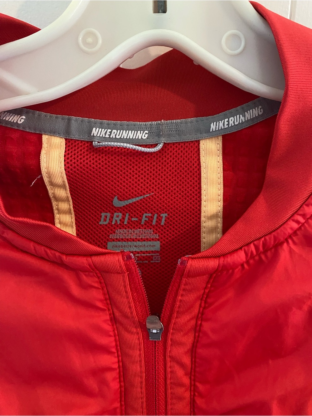 Nike Red Dri-FIT Running Jacket with Gold Trim
